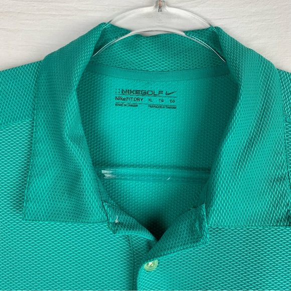 Nike Golf Polo Fit Dry Green Short Sleeve Size XL - Picture 2 of 6